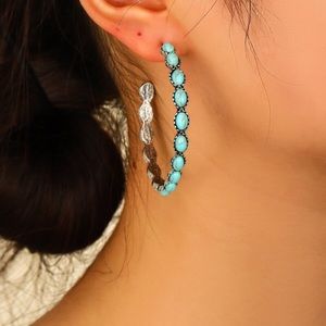 Turquoise Hoop Earrings